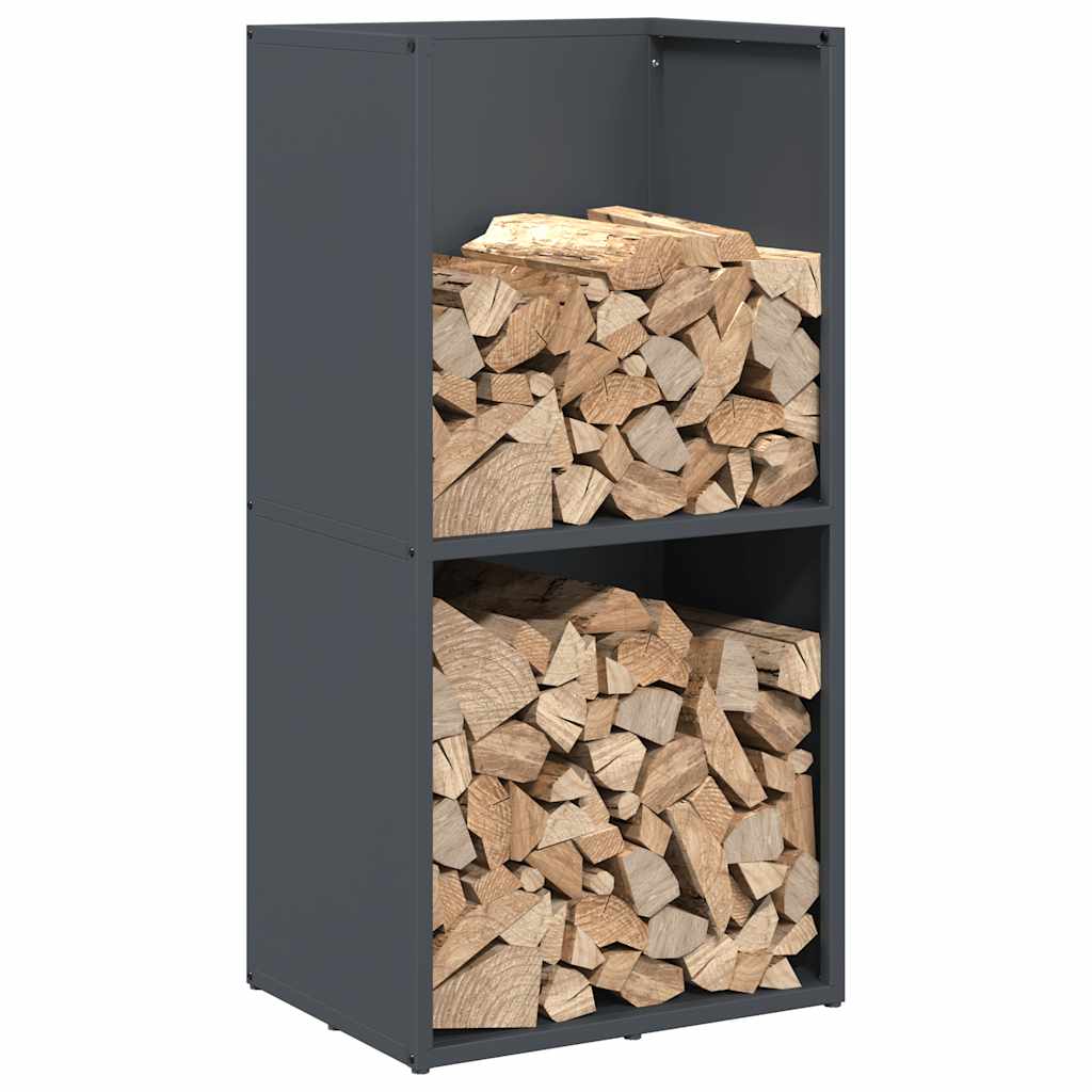 Brennholzregal Anthrazit 40x30x80 cm Kaltgewalzter Stahl