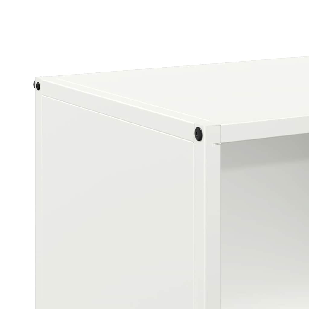 Brennholzregal Weiß 40x30x75 cm Kaltgewalzter Stahl