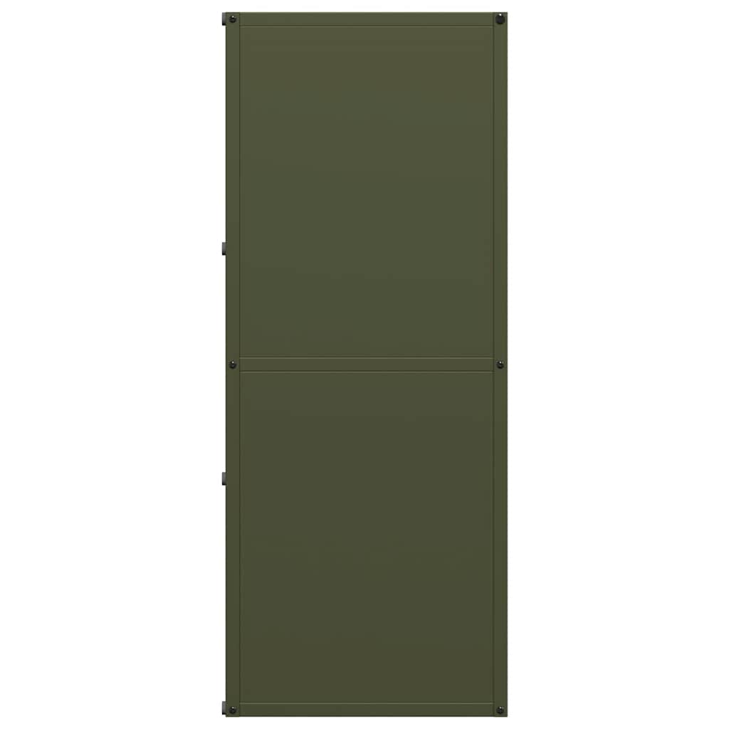 Brennholzregal Olivgrün 40x30x75 cm Kaltgewalzter Stahl