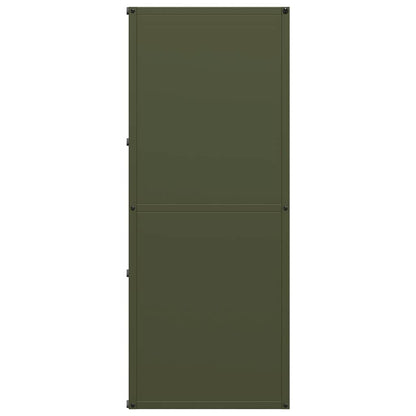 Brennholzregal Olivgrün 40x30x75 cm Kaltgewalzter Stahl