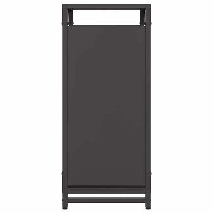 Brennholzregal Schwarz 44x28x65 cm Kaltgewalzter Stahl