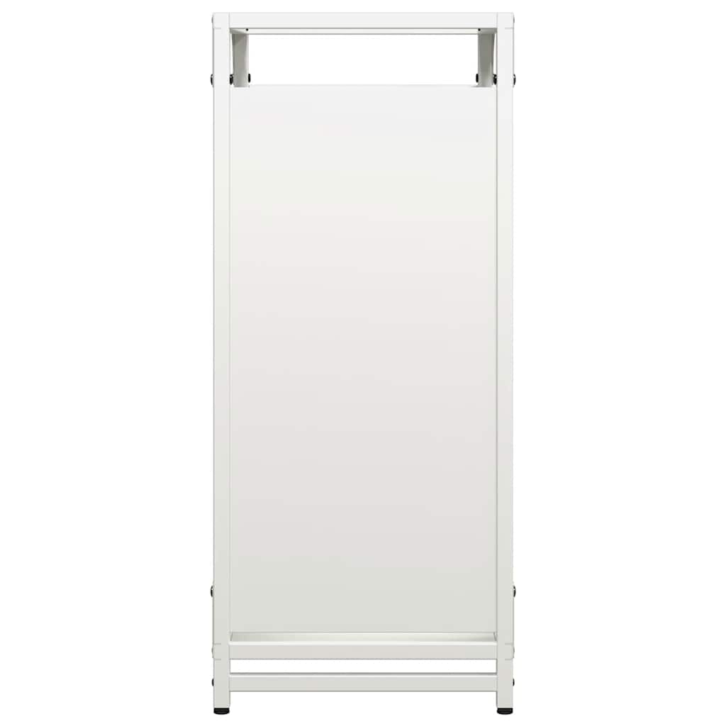 Brennholzregal Weiß 44x28x65 cm Kaltgewalzter Stahl