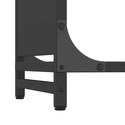 Brennholzregal Schwarz 60x28x65 cm Kaltgewalzter Stahl