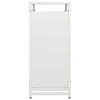 Brennholzregal Weiß 60x28x65 cm Kaltgewalzter Stahl