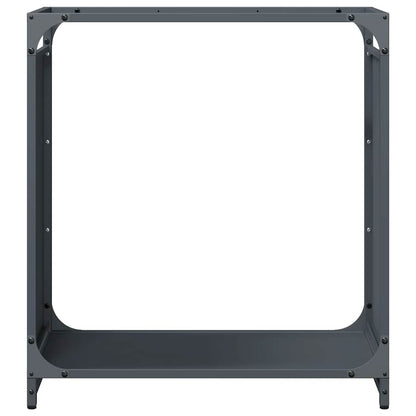 Brennholzregal Anthrazit 60x28x65 cm Kaltgewalzter Stahl