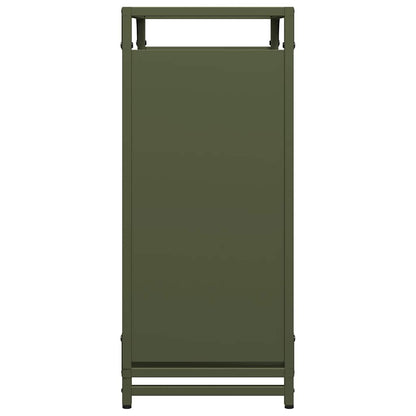 Brennholzregal Olivgrün 60x28x65 cm Kaltgewalzter Stahl