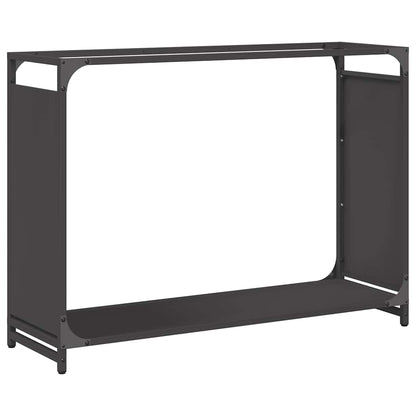 Brennholzregal Schwarz 90x28x65 cm Kaltgewalzter Stahl