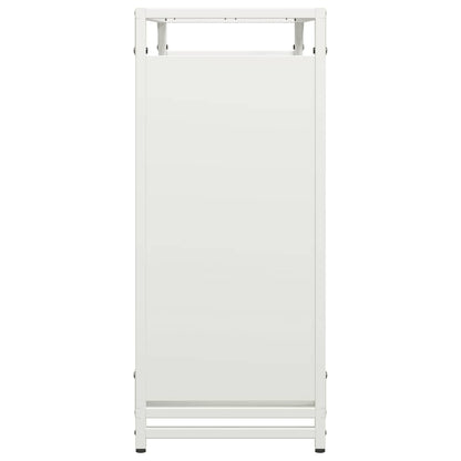 Brennholzregal Weiß 90x28x65 cm Kaltgewalzter Stahl