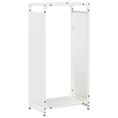 Brennholzregal Weiß 44x28x90 cm Kaltgewalzter Stahl