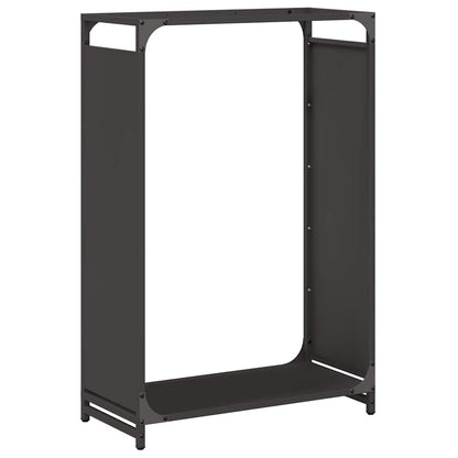 Brennholzregal Schwarz 60x28x90 cm Kaltgewalzter Stahl