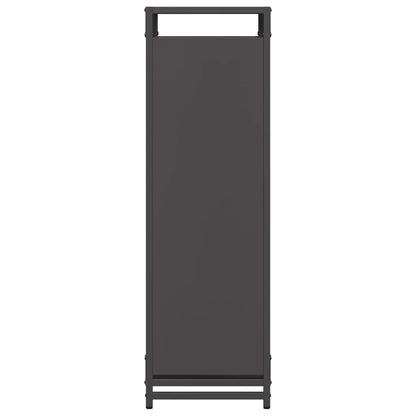 Brennholzregal Schwarz 60x28x90 cm Kaltgewalzter Stahl