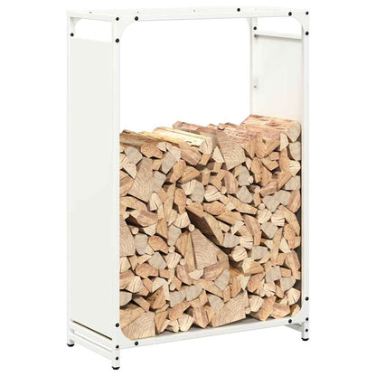 Brennholzregal Weiß 60x28x90 cm Kaltgewalzter Stahl