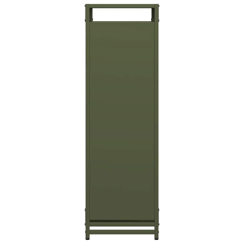 Brennholzregal Olivgrün 60x28x90 cm Kaltgewalzter Stahl