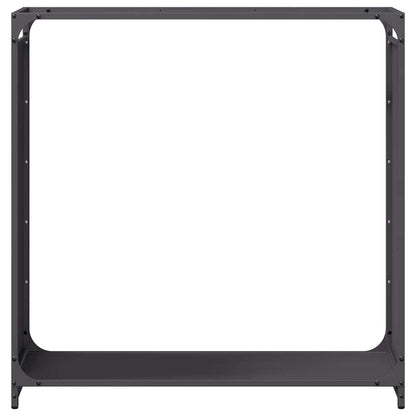 Brennholzregal Schwarz 90x28x90 cm Kaltgewalzter Stahl