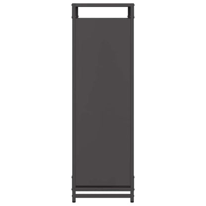 Brennholzregal Schwarz 90x28x90 cm Kaltgewalzter Stahl