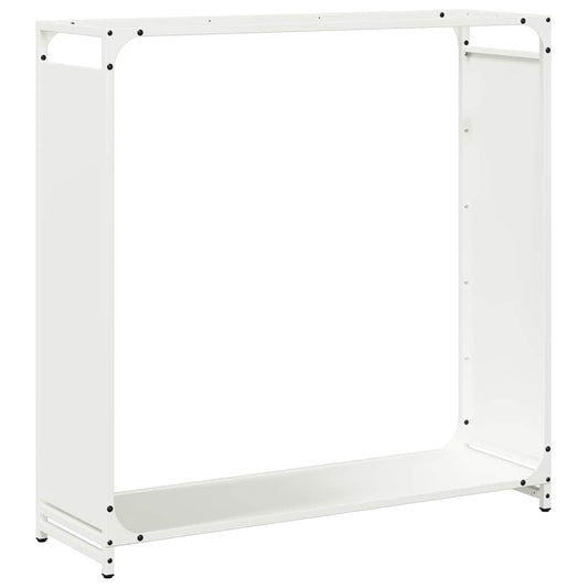 Brennholzregal Weiß 90x28x90 cm Kaltgewalzter Stahl
