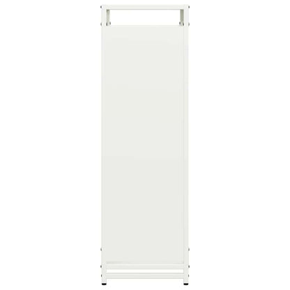 Brennholzregal Weiß 90x28x90 cm Kaltgewalzter Stahl