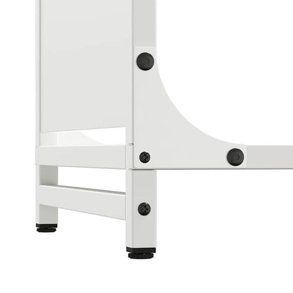 Brennholzregal Weiß 90x28x90 cm Kaltgewalzter Stahl