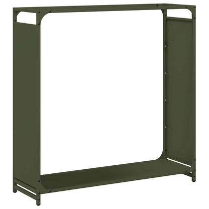Brennholzregal Olivgrün 90x28x90 cm Kaltgewalzter Stahl
