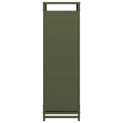 Brennholzregal Olivgrün 90x28x90 cm Kaltgewalzter Stahl