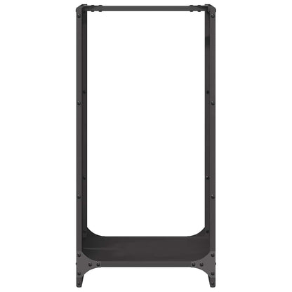 Brennholzregal Schwarz 40x30x80 cm Kaltgewalzter Stahl