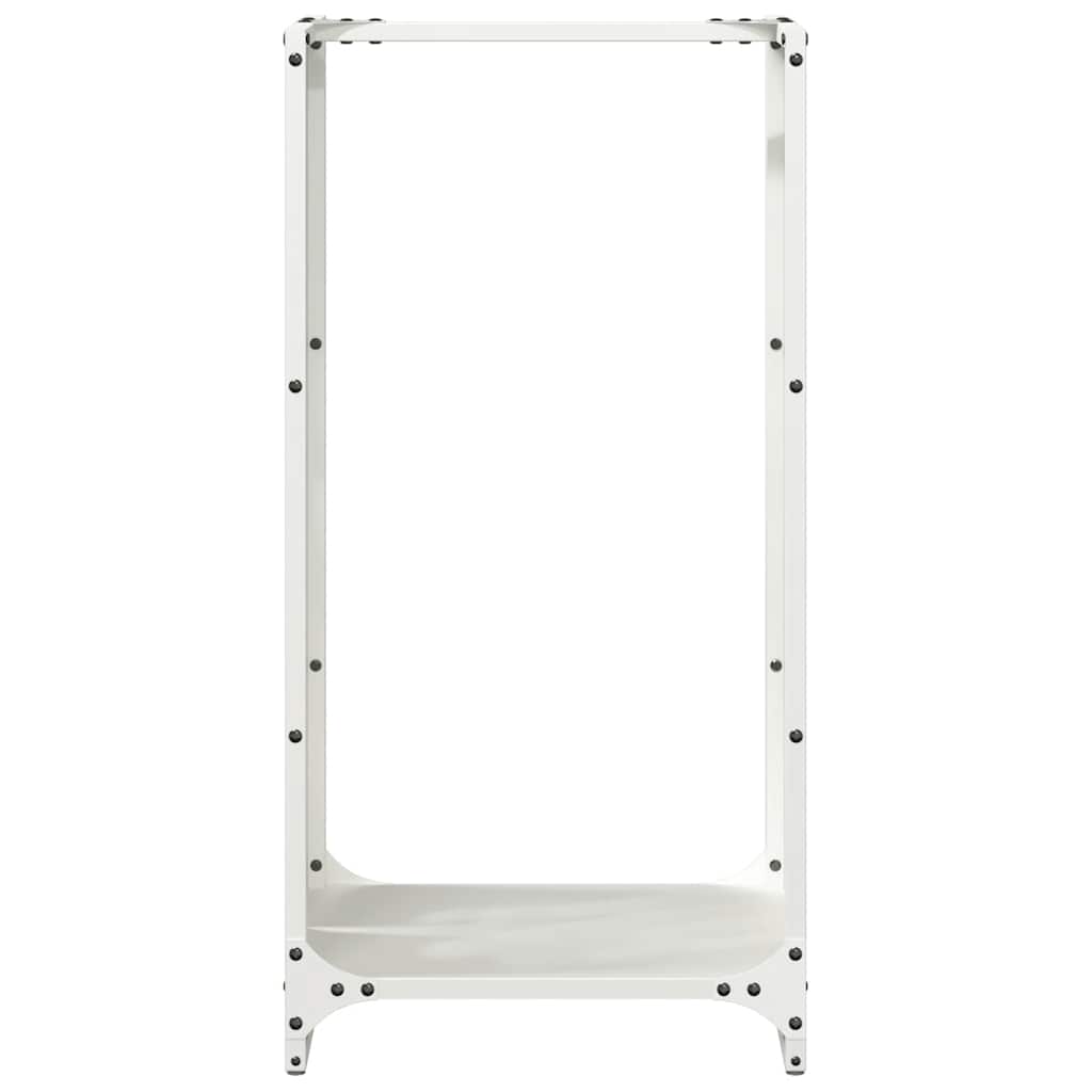 Brennholzregal Weiß 40x30x80 cm Kaltgewalzter Stahl