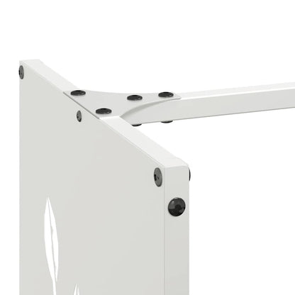 Brennholzregal Weiß 40x30x80 cm Kaltgewalzter Stahl