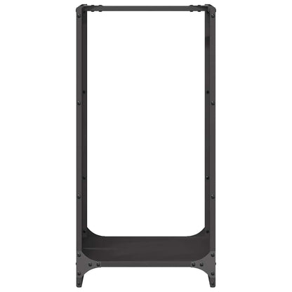 Brennholzregal Schwarz 40x30x80 cm Kaltgewalzter Stahl