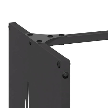 Brennholzregal Schwarz 40x30x80 cm Kaltgewalzter Stahl