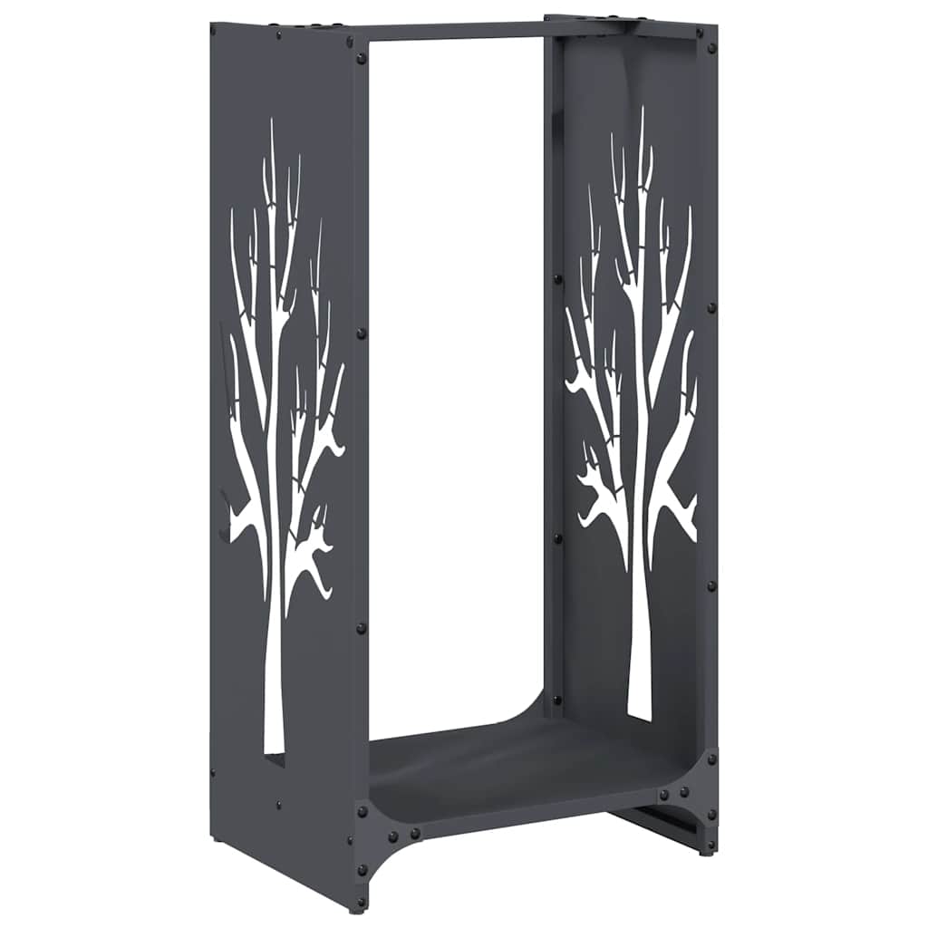 Brennholzregal Anthrazit 40x30x80 cm Kaltgewalzter Stahl