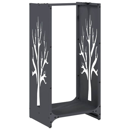Brennholzregal Anthrazit 40x30x80 cm Kaltgewalzter Stahl