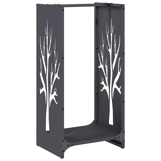 Brennholzregal Anthrazit 40x30x80 cm Kaltgewalzter Stahl