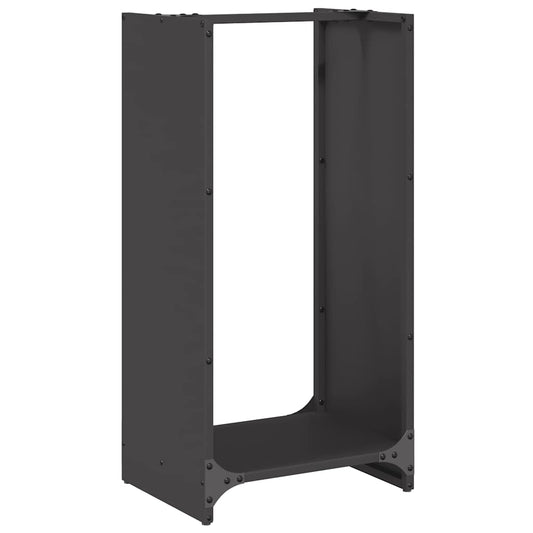 Brennholzregal Schwarz 40x30x80 cm Kaltgewalzter Stahl