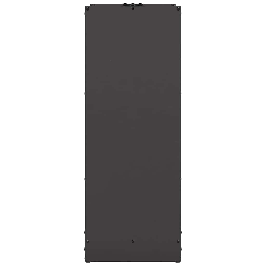 Brennholzregal Schwarz 40x30x80 cm Kaltgewalzter Stahl