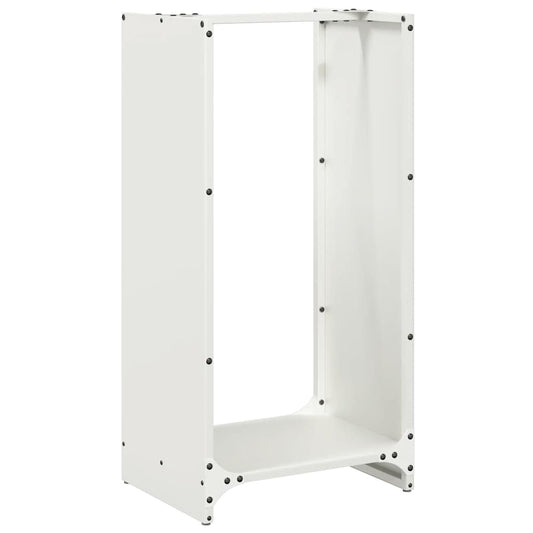 Brennholzregal Weiß 40x30x80 cm Kaltgewalzter Stahl