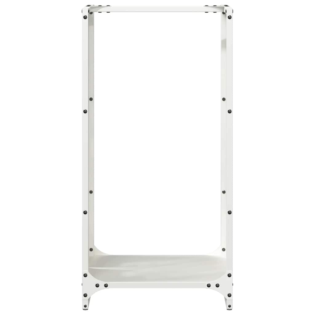 Brennholzregal Weiß 40x30x80 cm Kaltgewalzter Stahl