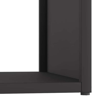 Brennholzregal Schwarz 40x40x40 cm Kaltgewalzter Stahl