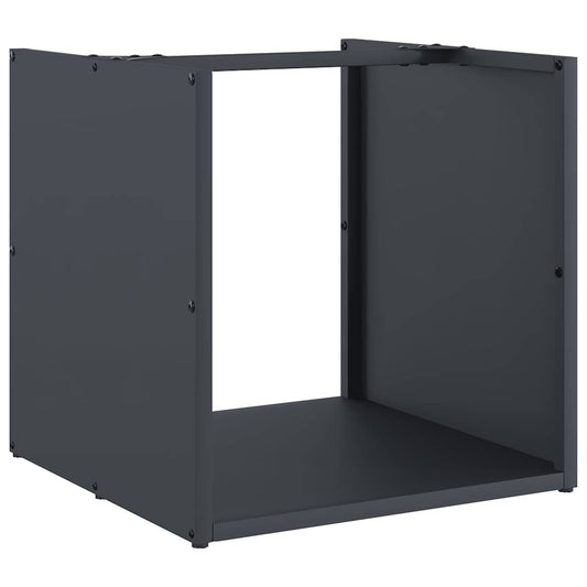 Brennholzregal Anthrazit 40x40x40 cm Kaltgewalzter Stahl