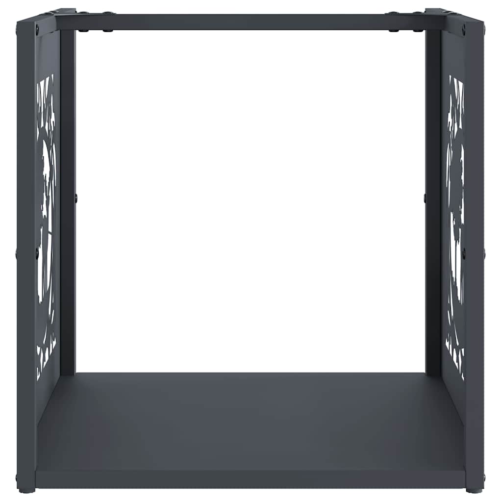 Brennholzregal Anthrazit 40x40x40 cm Kaltgewalzter Stahl