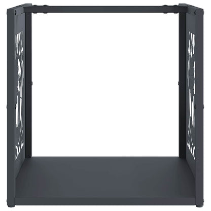 Brennholzregal Anthrazit 40x40x40 cm Kaltgewalzter Stahl