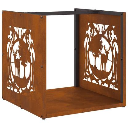 Brennholzregal 40x40x40 cm Wetterfester Stahl