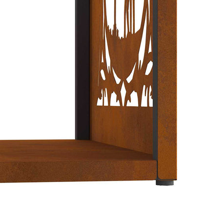 Brennholzregal 40x40x40 cm Wetterfester Stahl