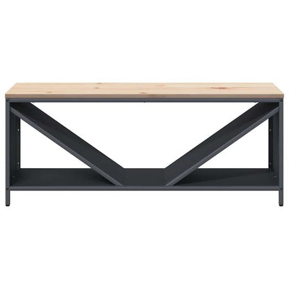 Brennholzregal mit Holzplatte Anthrazit 100,5x35,5x40 cm