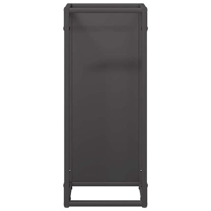 Brennholzregal Schwarz 25x25x60 cm Kaltgewalzter Stahl