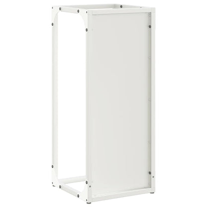 Brennholzregal Weiß 25x25x60 cm Kaltgewalzter Stahl