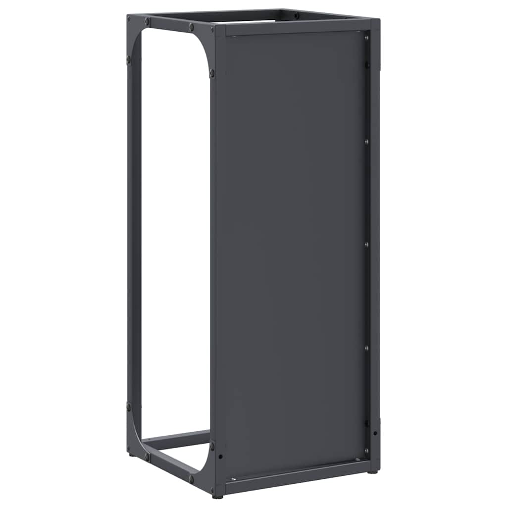 Brennholzregal Anthrazit 25x25x60 cm Kaltgewalzter Stahl