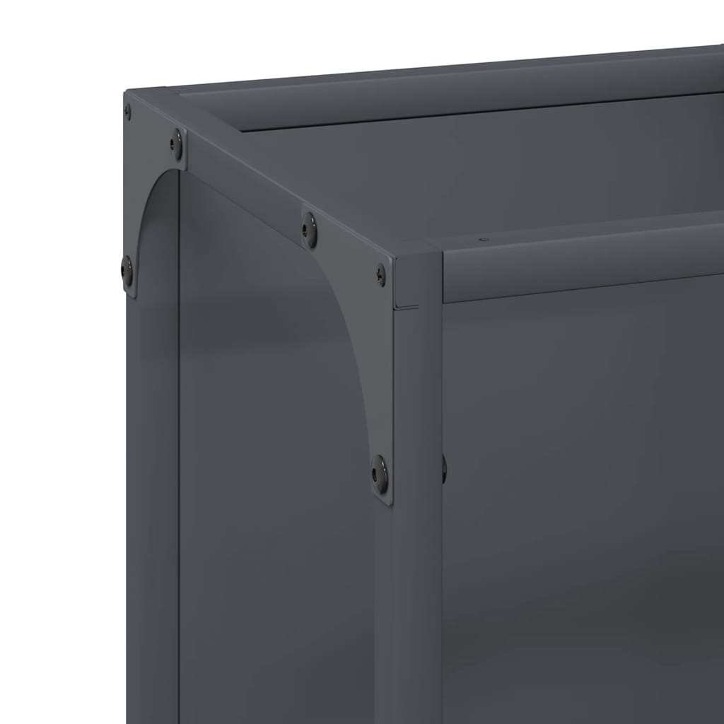 Brennholzregal Anthrazit 25x25x60 cm Kaltgewalzter Stahl