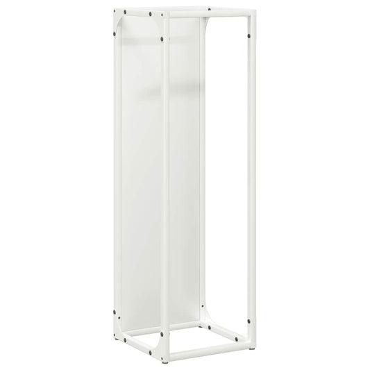Brennholzregal Weiß 25x25x80 cm Kaltgewalzter Stahl