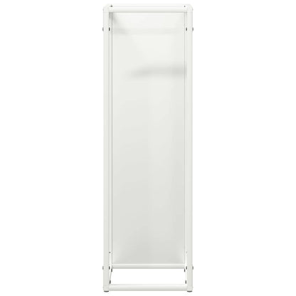 Brennholzregal Weiß 25x25x80 cm Kaltgewalzter Stahl