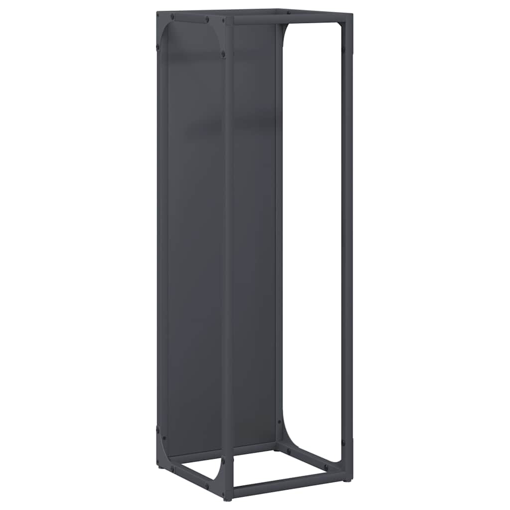 Brennholzregal Anthrazit 25x25x80 cm Kaltgewalzter Stahl